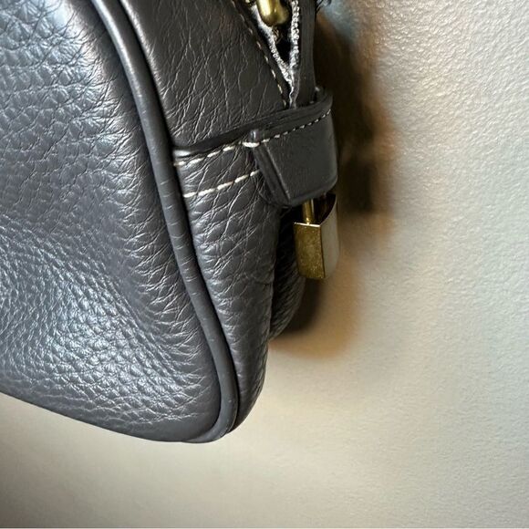 J.Crew Signet Black Leather Small Camera Crossbody Bag - Picture 4 of 10